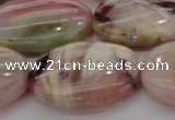 COP1279 15.5 inches 25*35mm oval natural pink opal gemstone beads