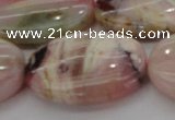 COP1280 15.5 inches 30*40mm oval natural pink opal gemstone beads