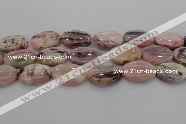 COP1280 15.5 inches 30*40mm oval natural pink opal gemstone beads