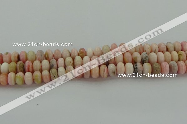 COP1287 15.5 inches 5*8mm rondelle natural pink opal beads