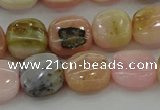 COP1299 15.5 inches 12*12mm square natural pink opal beads