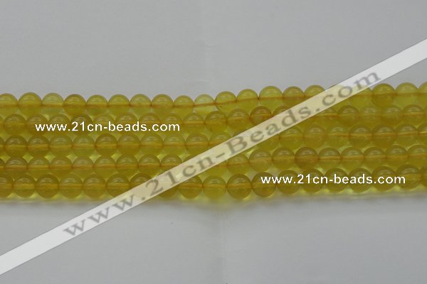 COP1302 15.5 inches 8mm round natural yellow opal gemstone beads