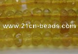 COP1310 15.5 inches 4*6mm faceted rondelle yellow opal gemstone beads