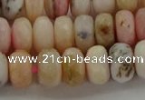 COP1323 15.5 inches 6*10mm faceted rondelle natural pink opal beads