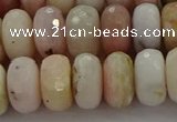 COP1324 15.5 inches 7*12mm faceted rondelle natural pink opal beads