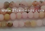 COP1330 15.5 inches 4mm round matte natural pink opal gemstone beads