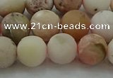 COP1333 15.5 inches 10mm round matte natural pink opal gemstone beads