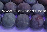 COP1354 15.5 inches 12mm round matte green opal gemstone beads