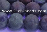 COP1355 15.5 inches 14mm round matte green opal gemstone beads