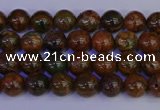 COP1360 15.5 inches 4mm round African green opal beads wholesale