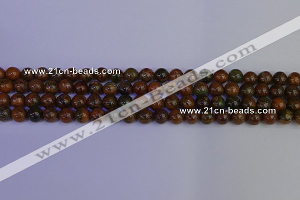 COP1362 15.5 inches 8mm round African green opal beads wholesale