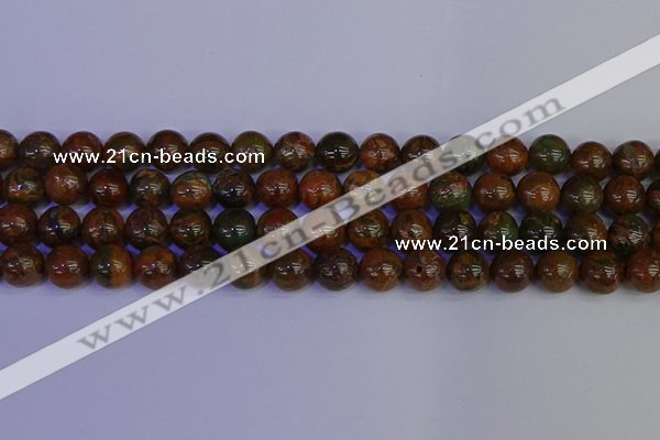 COP1364 15.5 inches 12mm round African green opal beads wholesale