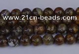 COP1370 15.5 inches 4mm round fire lace opal beads wholesale