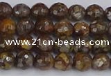 COP1387 15.5 inches 6mm faceted round fire lace opal beads