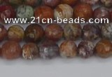 COP1393 15.5 inches 4mm faceted round African green opal beads