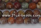 COP1394 15.5 inches 6mm faceted round African green opal beads