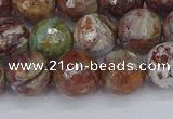 COP1396 15.5 inches 10mm faceted round African green opal beads