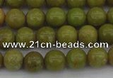 COP1401 15.5 inches 6mm round yellow opal gemstone beads