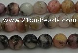 COP1412 15.5 inches 8mm faceted round natural pink opal gemstone beads