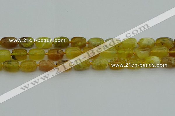 COP1421 15.5 inches 12*16mm drum yellow opal gemstone beads