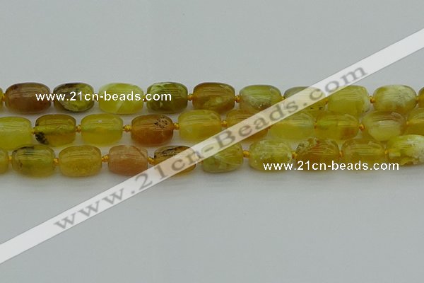 COP1422 15.5 inches 13*18mm drum yellow opal gemstone beads