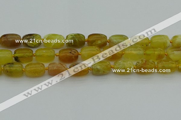 COP1423 15.5 inches 15*20mm drum yellow opal gemstone beads