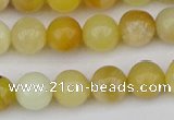 COP1427 15.5 inches 8mm round yellow opal beads wholesale