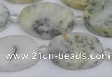 COP1433 15.5 inches 15*20mm oval white opal gemstone beads