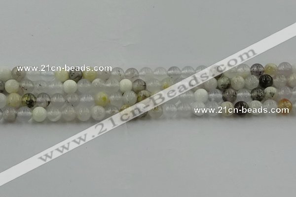 COP1451 15.5 inches 6mm round grey opal gemstone beads