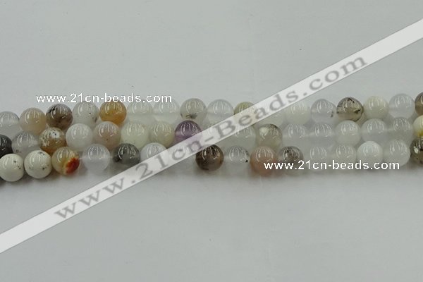 COP1452 15.5 inches 8mm round grey opal gemstone beads