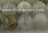 COP1454 15.5 inches 12mm round grey opal gemstone beads