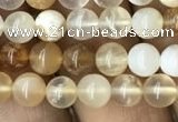 COP1456 15.5 inches 6mm round yellow opal gemstone beads