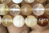 COP1457 15.5 inches 8mm round yellow opal gemstone beads