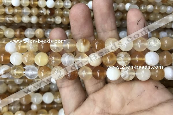 COP1458 15.5 inches 10mm round yellow opal gemstone beads