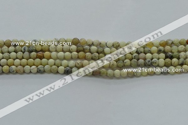 COP1460 15.5 inches 4mm round African opal gemstone beads