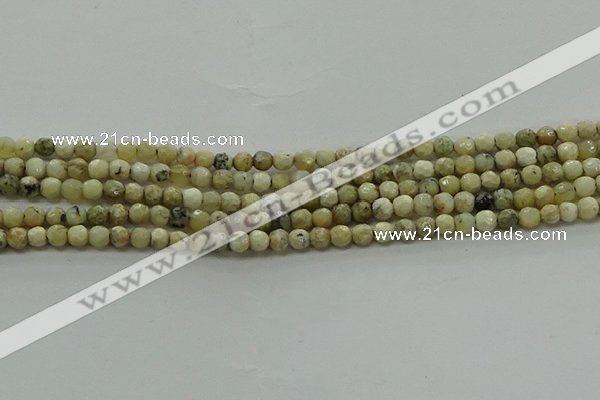 COP1470 15.5 inches 4mm faceted round African opal gemstone beads