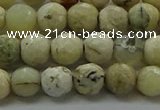 COP1471 15.5 inches 6mm faceted round African opal gemstone beads