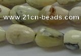 COP1480 15.5 inches 8*12mm faceted teardrop African opal gemstone beads