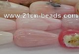 COP1490 15.5 inches 8*20mm teardrop natural pink opal beads