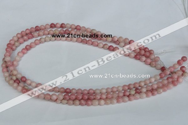 COP151 15.5 inches 6mm round pink opal gemstone beads wholesale