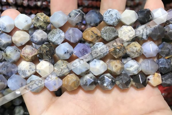 COP1518 15.5 inches 10mm faceted nuggets amethyst sage opal beads