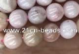 COP1541 15.5 inches 6mm round AB-color natural pink opal beads