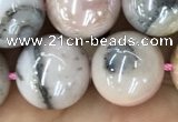 COP1544 15.5 inches 12mm round AB-color natural pink opal beads