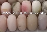 COP1548 15.5 inches 6*10mm rondelle matte natural pink opal beads