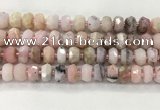 COP1550 15.5 inches 6*10mm - 8*11mm faceted tyre natural pink opal beads