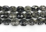 COP1551 25*30mm - 27*32mm faceted octagonal grey opal beads