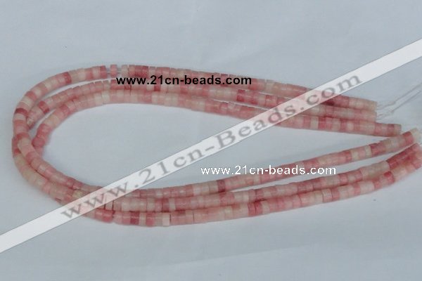 COP156 15.5 inches 4*6mm rondelle pink opal gemstone beads wholesale