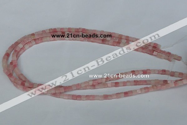 COP157 15.5 inches 4*4mm cube pink opal gemstone beads wholesale