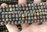 COP1578 15.5 inches 4mm round Australia brown green opal beads