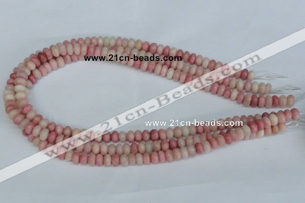 COP158 15.5 inches 4*6mm rondelle pink opal gemstone beads wholesale